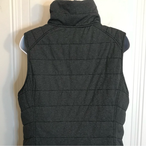 Columbia Women's M Charcoal Gray Zip Up Quilted Puffer Vest with pockets in EUC - Picture 13 of 16